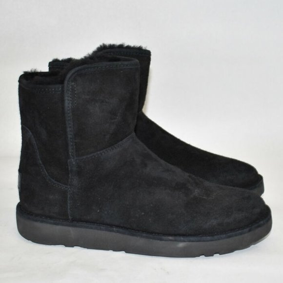 $220 UGG Abree II Genuine Sheepskin Mini Boot winter BLACK 6 (SE7) - Picture 6 of 9